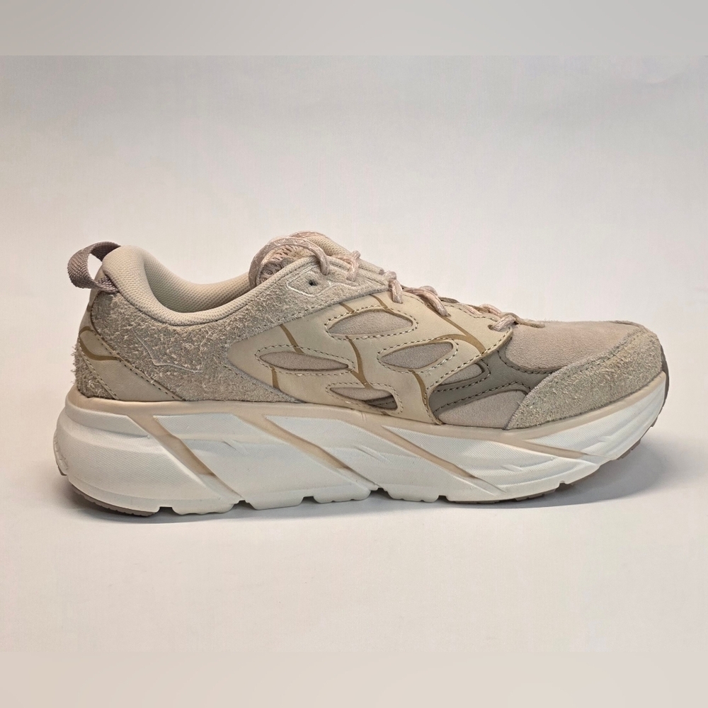 New  Hoka One One U Clifton L Suede TP Oak/Sand/Alabaster Men's Size  12 - Picture 4 of 13
